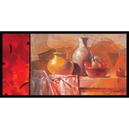 Cveće i kruške, uramljena slika 30 x 70 cm