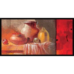 Cveće i voće, uramljena slika 30 x 70 cm
