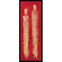 Dve skarletne visine, uramljena slika 30 x 70 cm