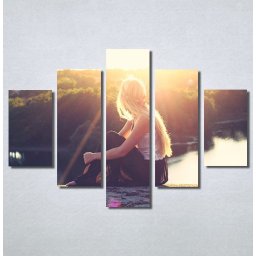 Slike na platnu Girl and sunset Nina30168_5