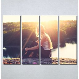 Slike na platnu Girl and sunset Nina30168_4