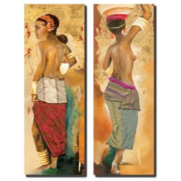 Zahina i Ashanti, dve uramljene slike 30x70cm svaka