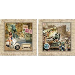 Beograd nekad , 50x50cm komplet od dve slike