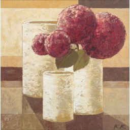 Crveno cveće, uramljena slika 70 x 70 cm