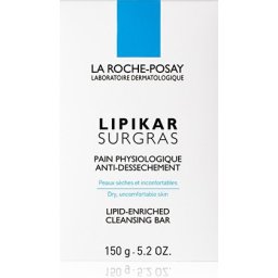 La Roche-Posay LIPIKAR SURGRAS Tvrdi sindet (sapun) obogaćen lipidima za svakodnevno pranje osetljive suve kože praćene osećajem neprijatnosti, pogodno za decu i odrasle, 150 g