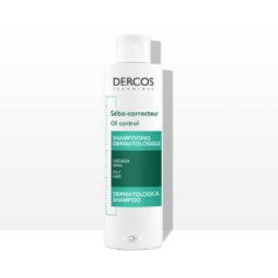 VICHY DERCOS Šampon za regulaciju masnoće vlasišta protiv sebuma, 200 ml