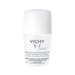 VICHY DÉODORANT Roll-on dezodorans za regulaciju znojenja do 48h za osetljivu i depiliranu kožu, 50 ml