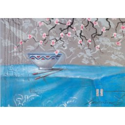 Cvet trešnje, uramljena slika 60x80cm