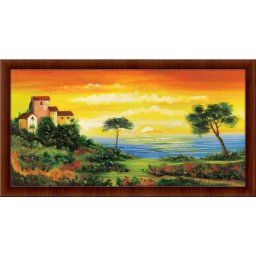 Alba Marina, uramljena slika, 20 x 50 cm