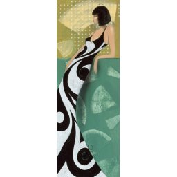 Usamljena lepotica, uramljena slika 30 x 70 cm