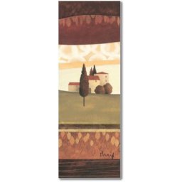 Kuća na selu, uramljena slika 30x70cm