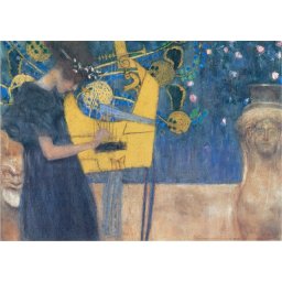 Die musik 1895, Gustav Klimt, uramljena slika 50x70cm