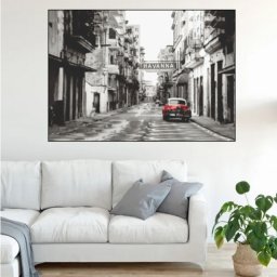 Stara Kuba 2, uramljena slika 50 x 70 cm