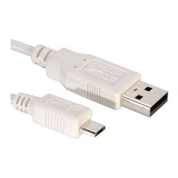 Kabl Roline microUSB-USB (za smartphone), 1.8m, beli