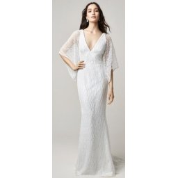 Haljina za vencanje svetlucava sa zvonastim rukavima