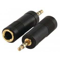 Premium Gold Stereo Audio Adapter - 3.5 mm Male to 6.35 mm Female