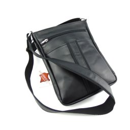 Velika crna kožna torba preko ramena