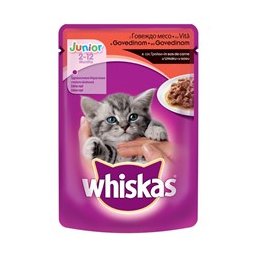 WHISKAS kesica za mačke Junior - govedina u želeu 100gr