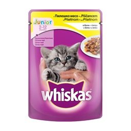 WHISKAS kesica za mačke Junior - piletina u želeu 100gr