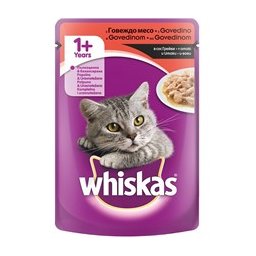 WHISKAS kesica za mačke - govedina u sosu 100gr