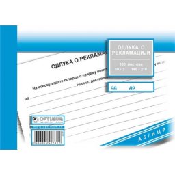ODLUKA O REKLAMACIJI A5 NCR 22781 *BR