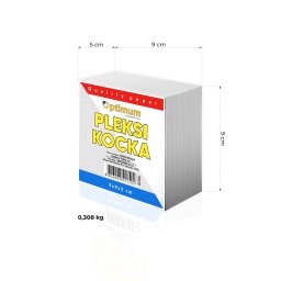 PLEKSI KOCKA 9X9 BELA 4909 LEPLJENA