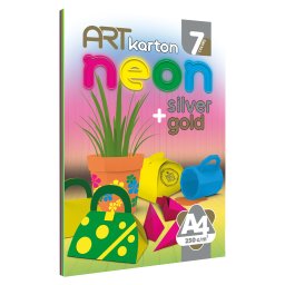 ART KARTON NEON BLOK 1/7 A4 22539 OPTIMUM 250gr