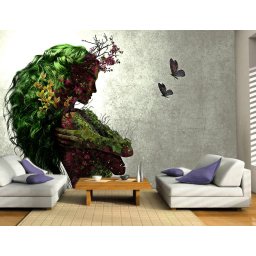 Foto tapeta Devojka apstrakcija drvo Tapet110