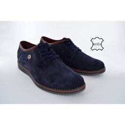 Kožne muške cipele 641 plave