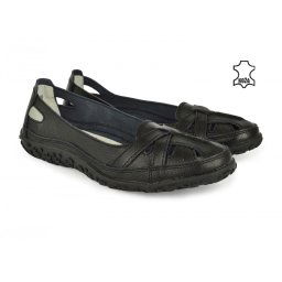 Kožne ženske espadrile SD1114D crne