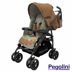 Pegolini Play kišobran kolica za decu - lagana, kompaktna i prenosiva, dezen Orange