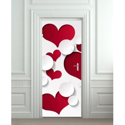 Nalepnica za vrata 3D Srce 6165