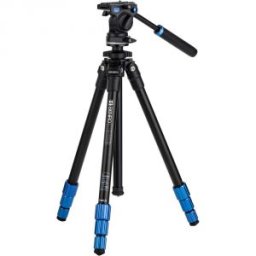 TSL08AS2CSH Slim Video Tripod Kit (Aluminum)