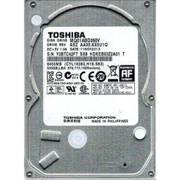 HDD 2.5" * 500GB MQ01ABD050V TOSHIBA 5400RPM 16MB 9.5mm SATA (1699).. Refurbished 2y