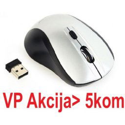 x-MUSW-4B-02-BS ** Gembird Bezicni mis 2.4GH opticki USB 1600Dpi black/silver (299) FO