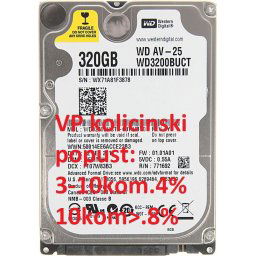 HDD 2.5" ** 320GB WD3200BUCT WD 5400RPM 16MB 9mm SATA