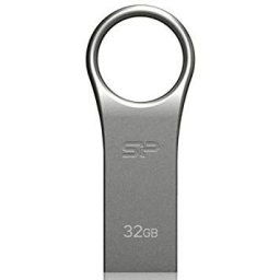 SiliconPower F80 * 32GB USB 2.0, SILVER Zinc Alloy, SP032GBUF2F80V1S