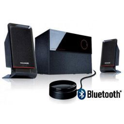 Microlab M-200BT Aktivni drveni zvucnici 2.1 40W RMS(16W, 2x12W) BLUETOOTH daljinski , 3.5mm