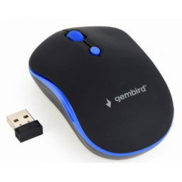 MUSW-4B-03-B Gembird Bezicni mis 2,4GHz opticki USB 800-1600Dpi black/blue 103mm