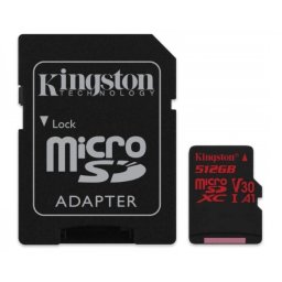 KINGSTON UHS-I U3 MicroSDXC 512GB V30+ Adapter SDCR512GB React