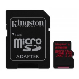 KINGSTON UHS-I U3 MicroSDXC 256GB V30+ Adapter SDCR256GB React