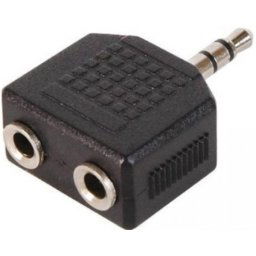 FAST ASIA Adapter audio 3.5mm (M) - 2x3.5mm (F) crni