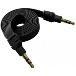 FAST ASIA Kabl flat audio 3.5mm MM 1m crni