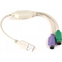FAST ASIA Adapter USB (M) - 2xPS2 za miša i tastaturu (F) beli