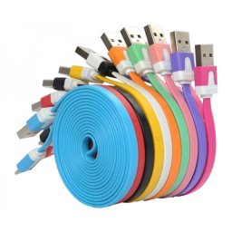 FAST ASIA Kabl USB A - USB Micro-B MM 1m flat crni