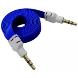 FAST ASIA Kabl flat audio 3.5mm MM 1m plavi