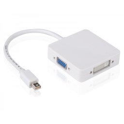 FAST ASIA Adapter-konvertor Mini DisplayPort - HDMI + VGA + DVI beli