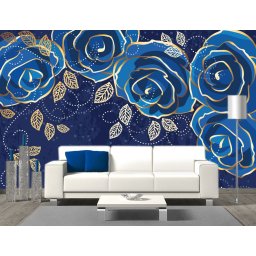Foto tapeta Plave ukrasne ruze Tapet147
