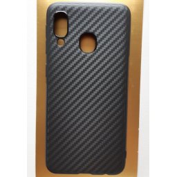 TPU maska CARBON 0.3mm za Samsung Galaxy A20E 2019 (5.8") crna