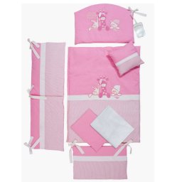 Posteljina Tri Drugara Rozi set 8/1